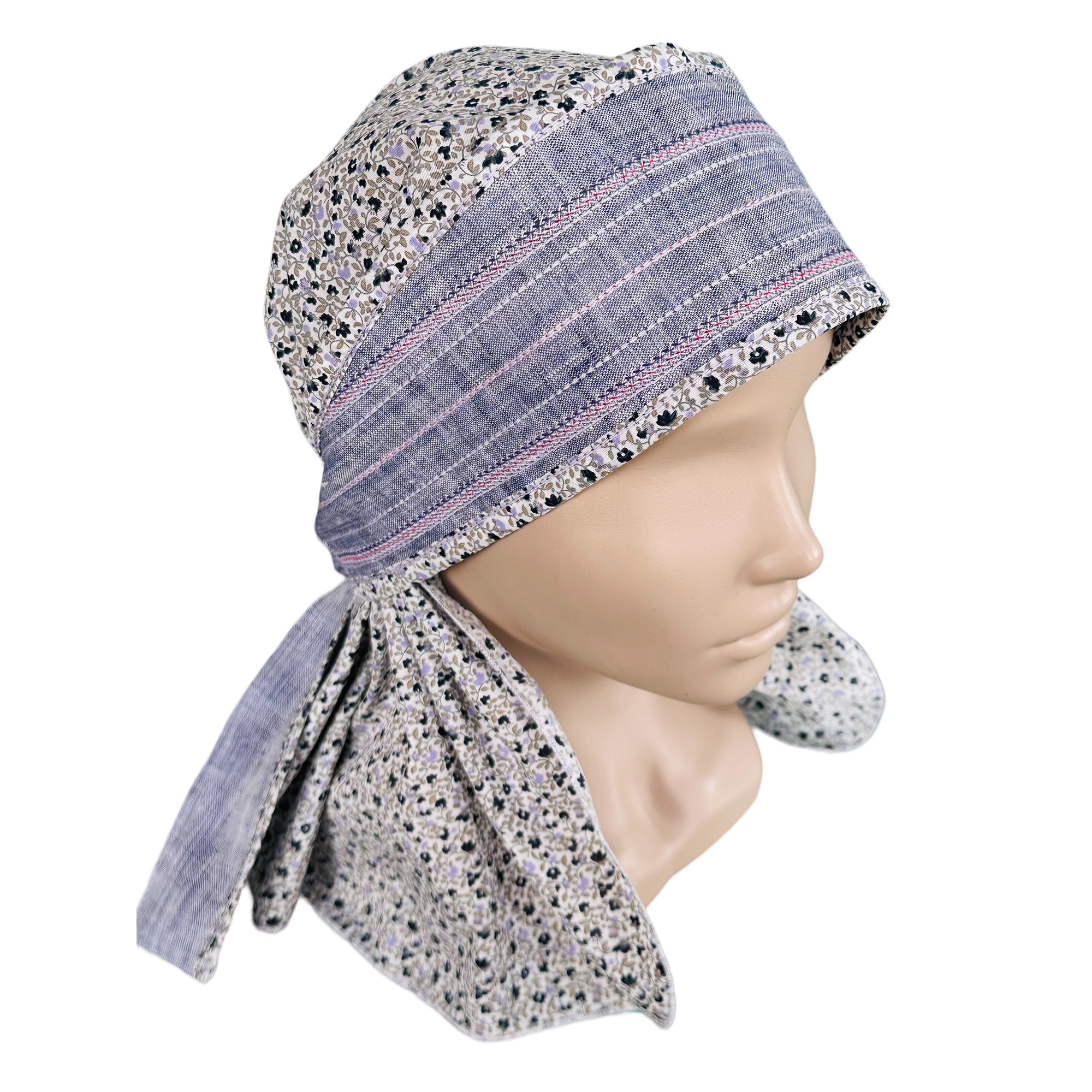 ГУ0025 Повойник (сорока) в русском стиле (серый)