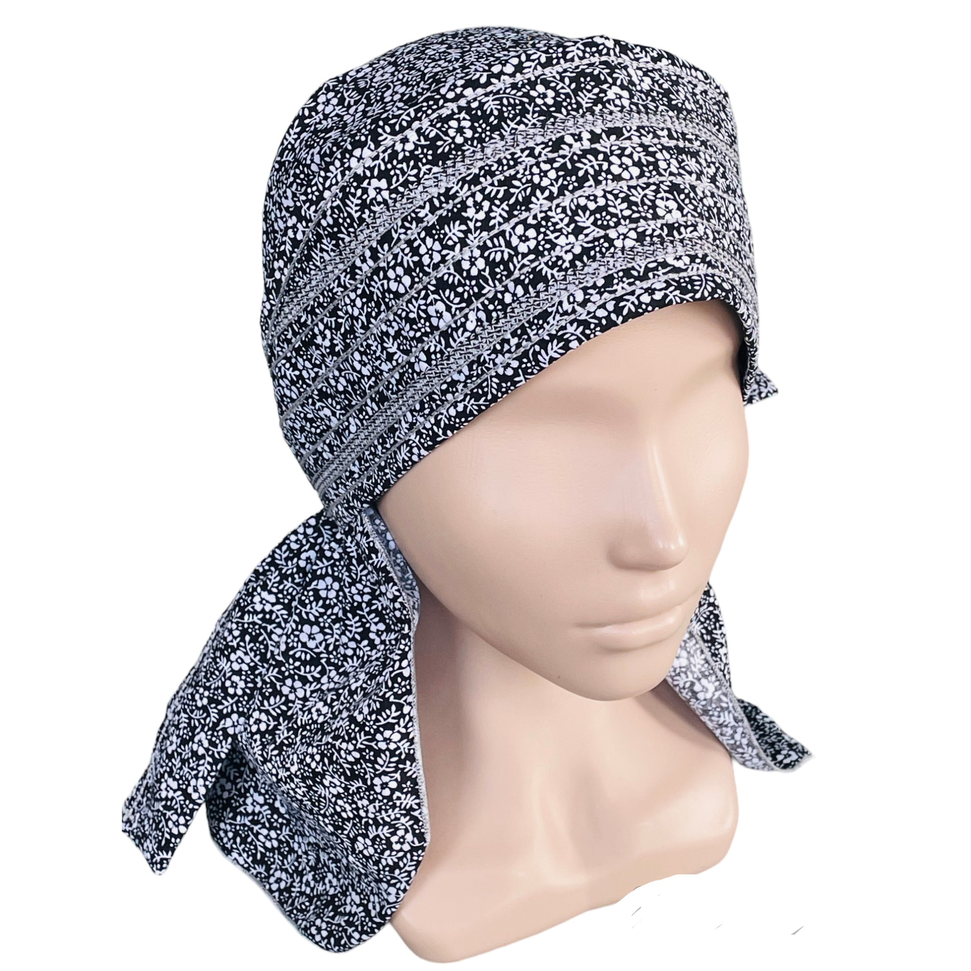 ГУ0082 Повойник (сорока) в русском стиле (чёрный)