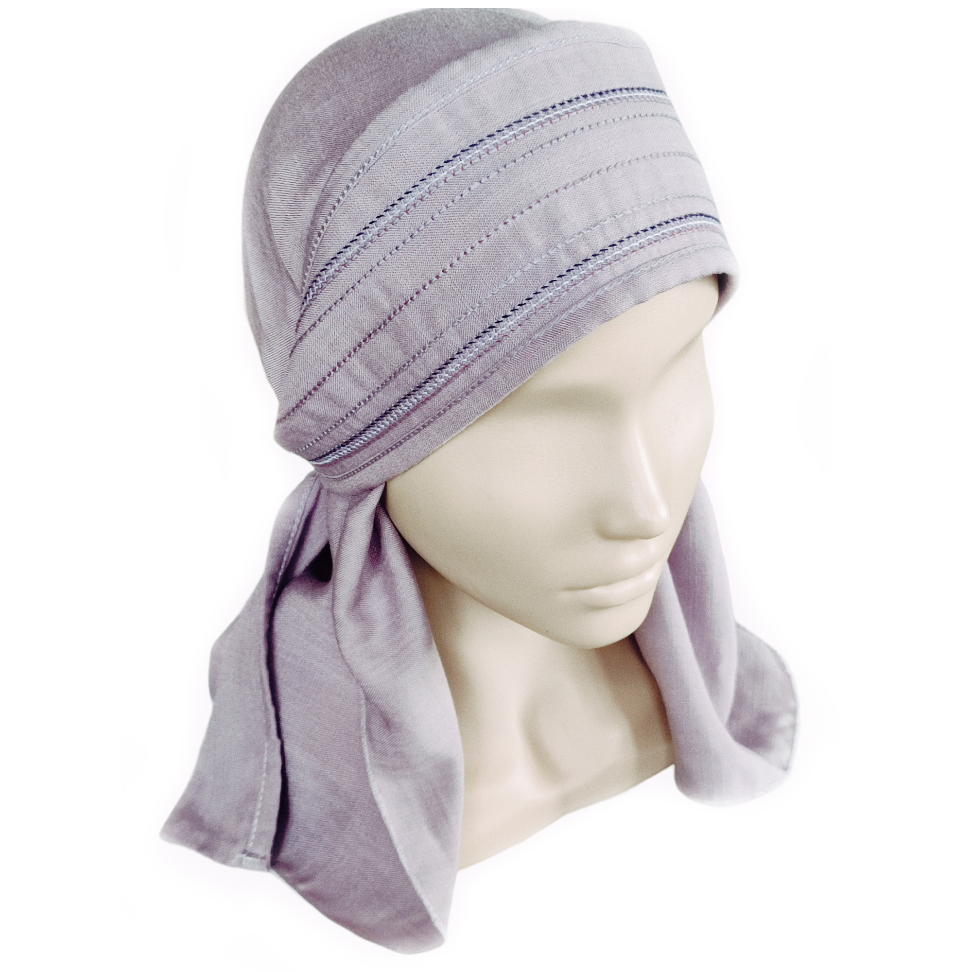 ГУ0024 Повойник (сорока) в русском стиле (серый)