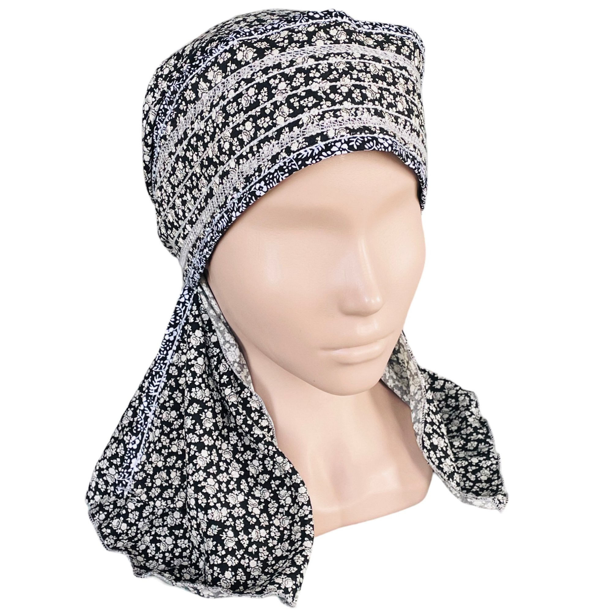 ГУ0081 Повойник (сорока) в русском стиле (чёрный)