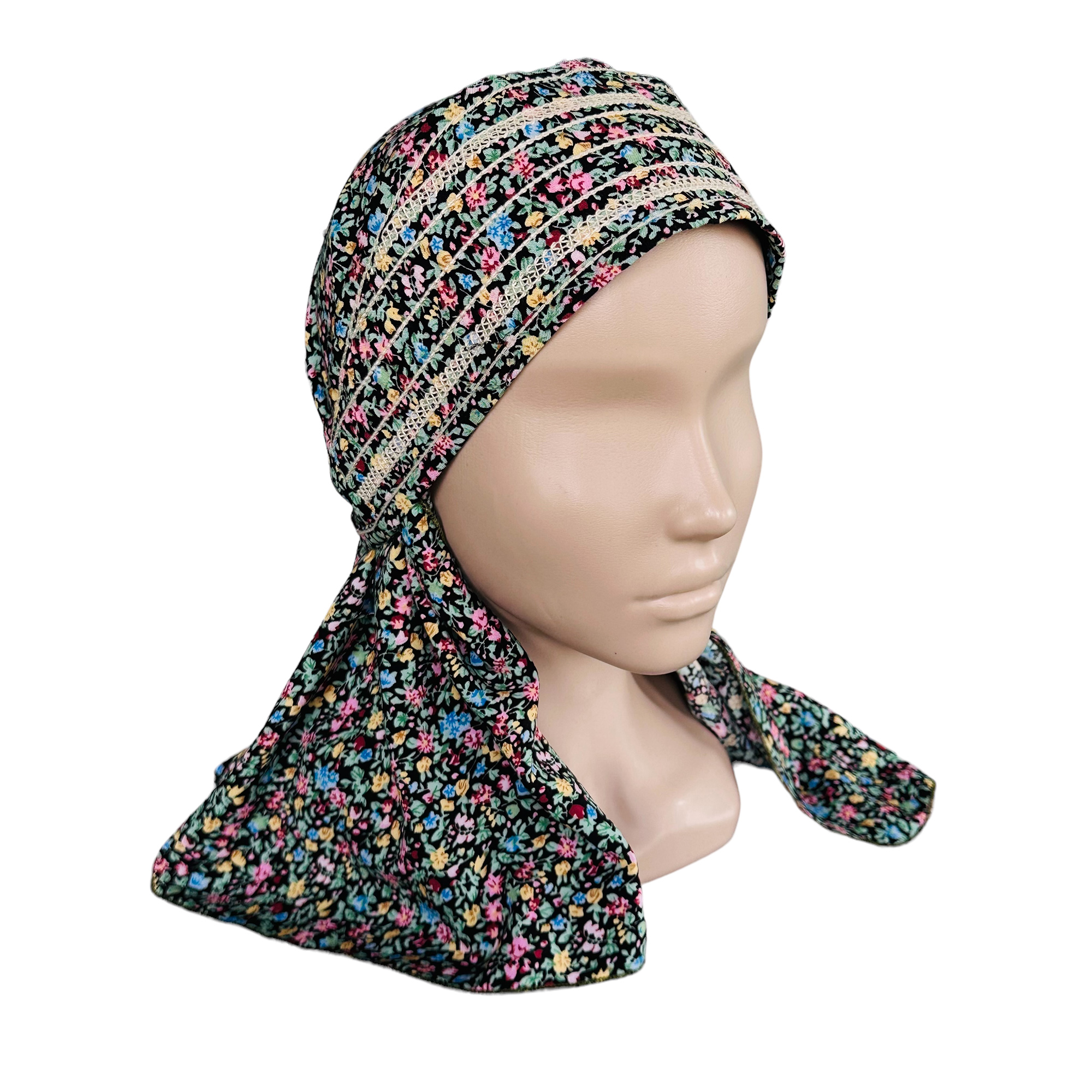 ГУ0062 Повойник (сорока) в русском стиле (чёрный)