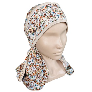 ГУ0053 Повойник (сорока) в русском стиле (бежевый)