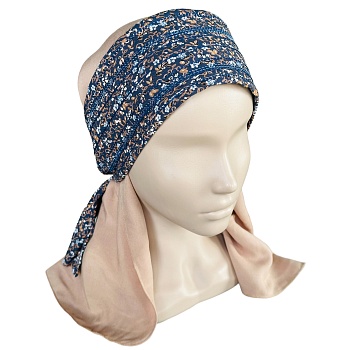 ГУ0004 Повойник (сорока) в русском стиле (бежевый)