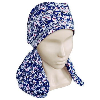 ГУ0012 Повойник (сорока) в русском стиле (тёмно-синий)