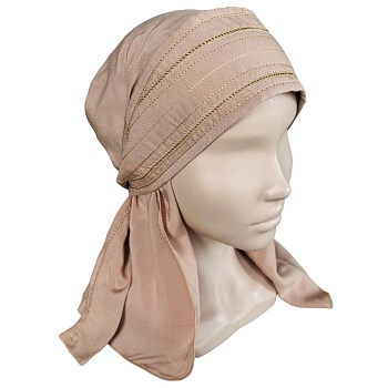 ГУ0032 Повойник (сорока) в русском стиле (бежевый)