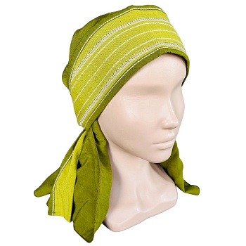 ГУ0044 Повойник (сорока) в русском стиле (зелёный)