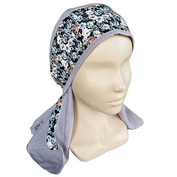 ГУ0010 Повойник (сорока) в русском стиле (серый)