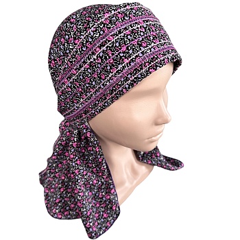 ГУ0021 Повойник (сорока) в русском стиле (чёрный)