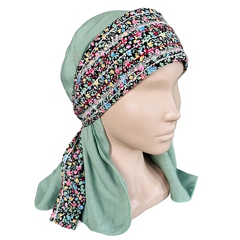 ГУ0050 Повойник (сорока) в русском стиле (салатовый)