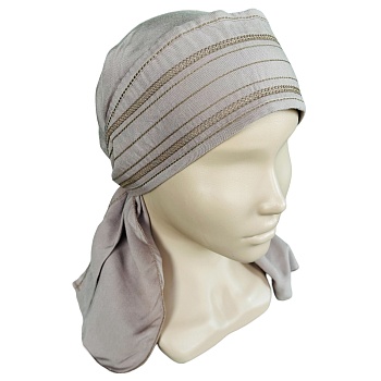 ГУ0030 Повойник (сорока) в русском стиле (серый)