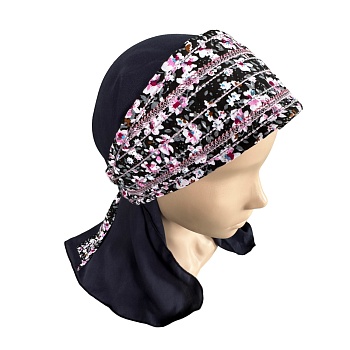 ГУ0015 Повойник (сорока) в русском стиле (чёрный)