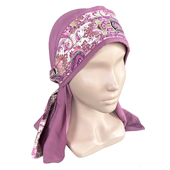 ГУ0009 Повойник (сорока) в русском стиле (сиреневый)