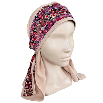 ГУ0003 Повойник (сорока) в русском стиле (бежевый)