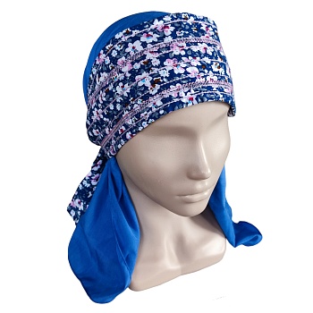 ГУ0016 Повойник (сорока) в русском стиле (синий)