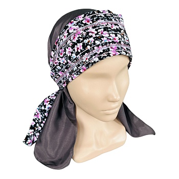 ГУ0083 Повойник (сорока) в русском стиле (чёрный)