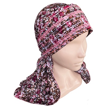 ГУ0080 Повойник (сорока) в русском стиле (бордовый)