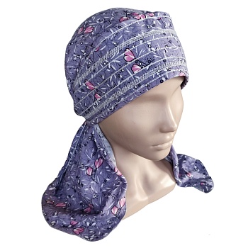 ГУ0045 Повойник (сорока) в русском стиле (фиолетовый)