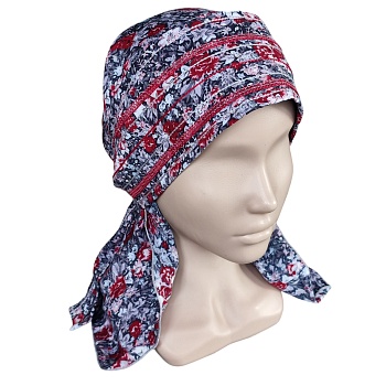 ГУ0041 Повойник (сорока) в русском стиле (тёмно-синий)