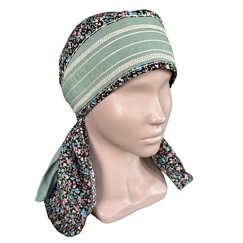 ГУ0043 Повойник (сорока) в русском стиле (чёрный)