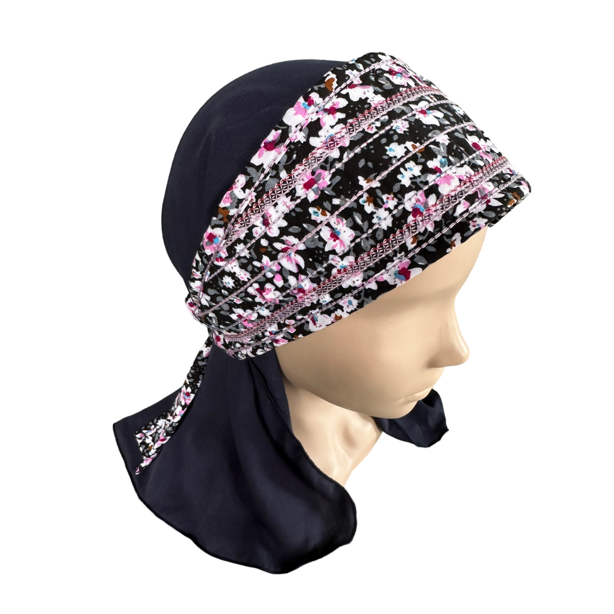 ГУ0015 Повойник (сорока) в русском стиле (чёрный)