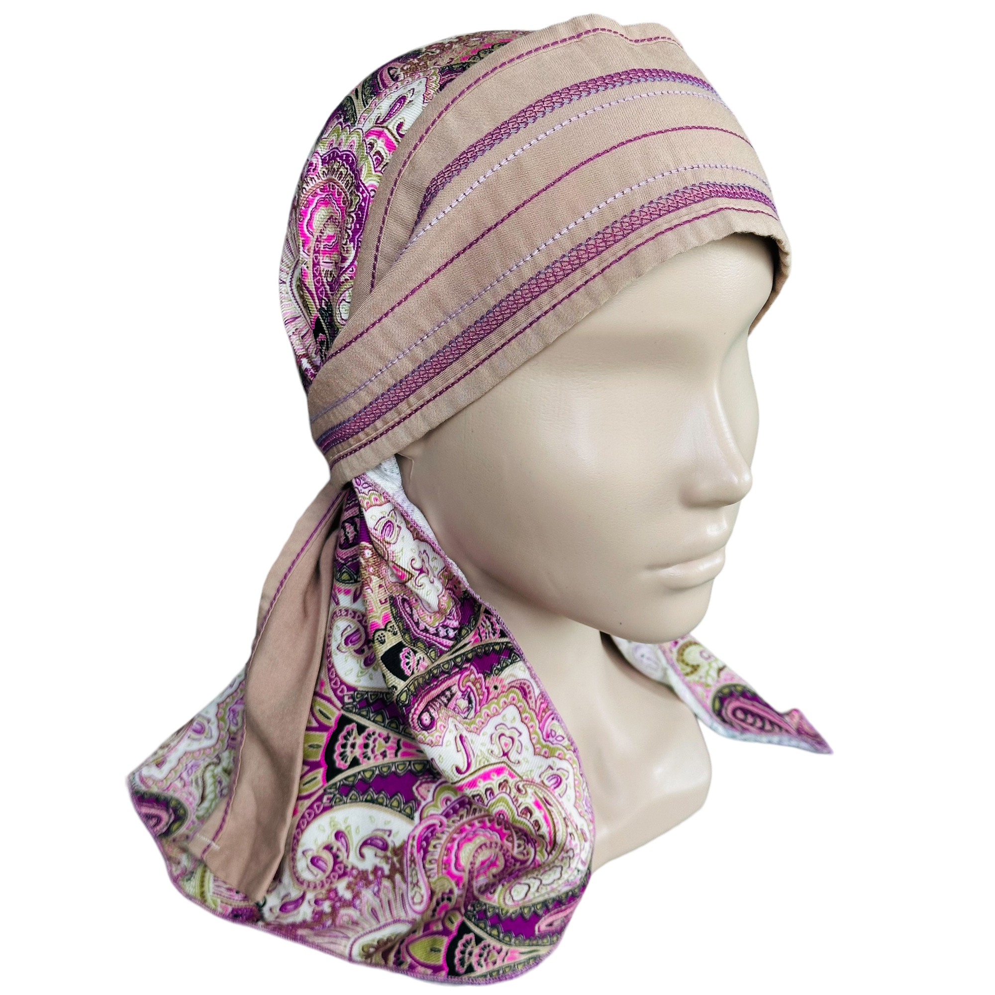 ГУ0005 Повойник (сорока) в русском стиле (фиолетовый)