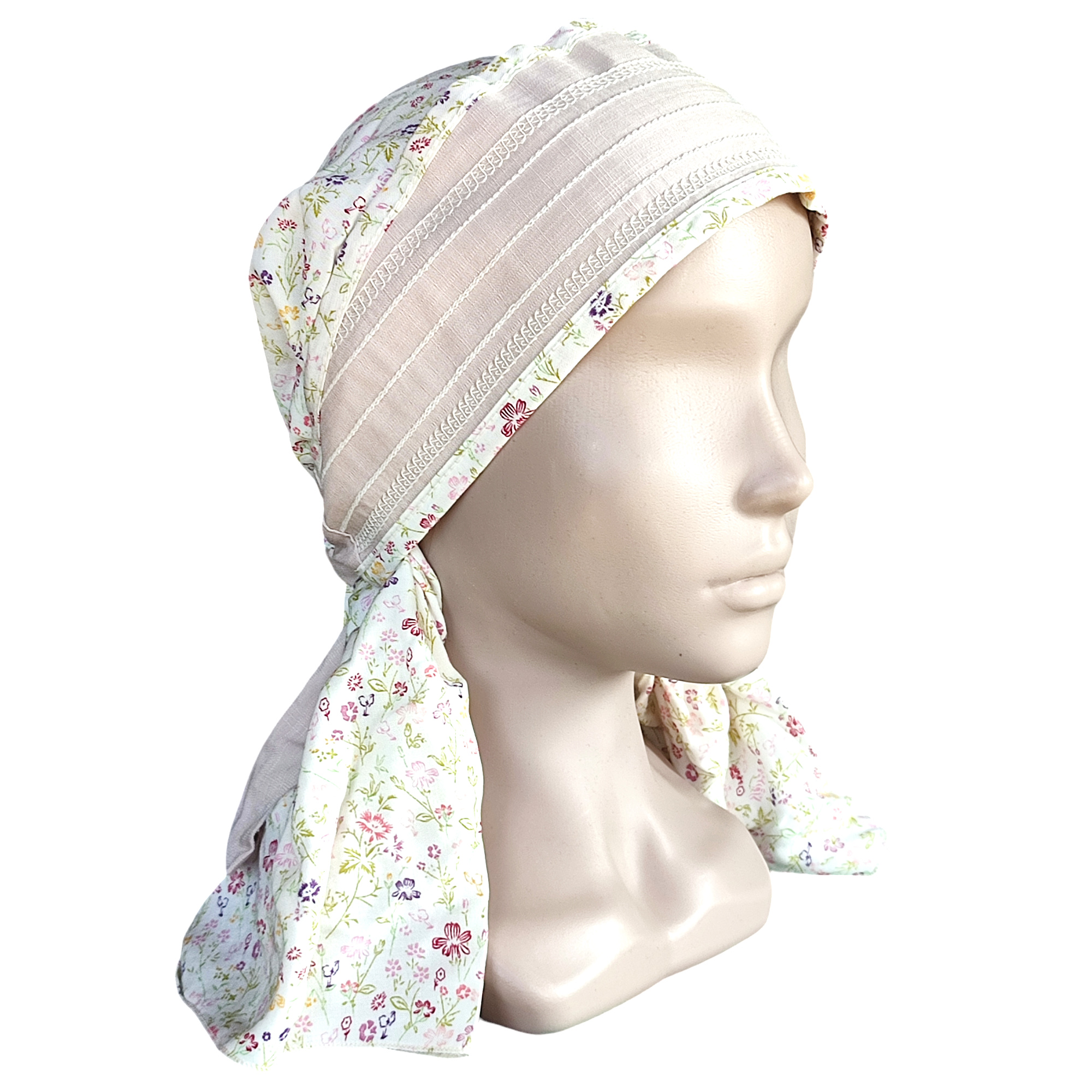 ГУ0087 Повойник (сорока) в русском стиле (белый)